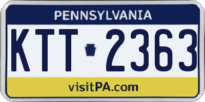 PA license plate KTT2363