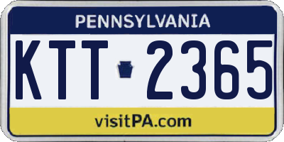 PA license plate KTT2365