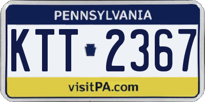 PA license plate KTT2367