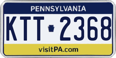 PA license plate KTT2368