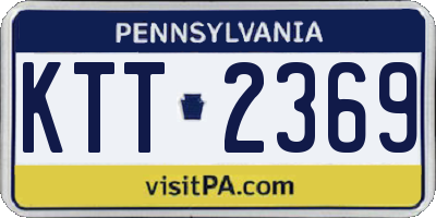 PA license plate KTT2369