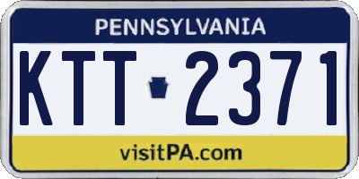 PA license plate KTT2371