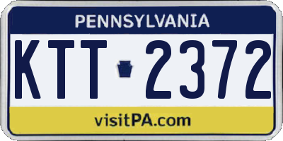 PA license plate KTT2372