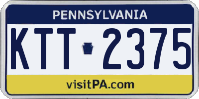 PA license plate KTT2375