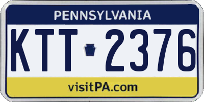 PA license plate KTT2376