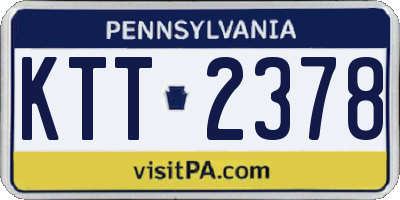 PA license plate KTT2378