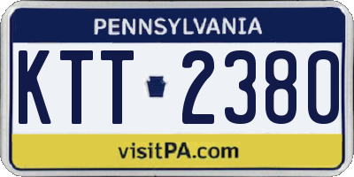 PA license plate KTT2380