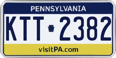 PA license plate KTT2382