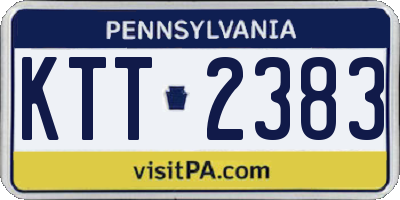 PA license plate KTT2383