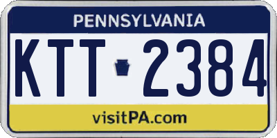 PA license plate KTT2384