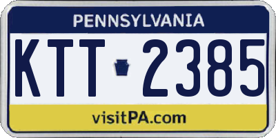 PA license plate KTT2385