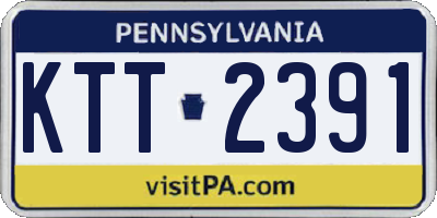 PA license plate KTT2391