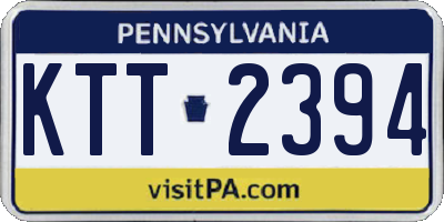 PA license plate KTT2394