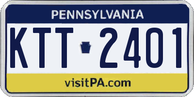 PA license plate KTT2401