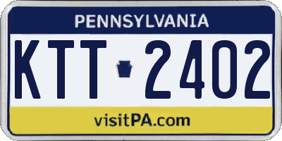 PA license plate KTT2402