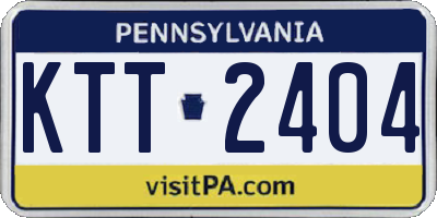 PA license plate KTT2404