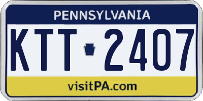 PA license plate KTT2407
