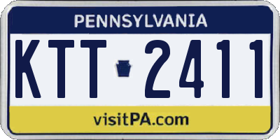 PA license plate KTT2411