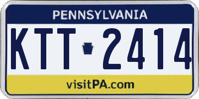 PA license plate KTT2414