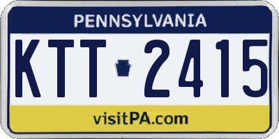 PA license plate KTT2415