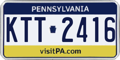PA license plate KTT2416