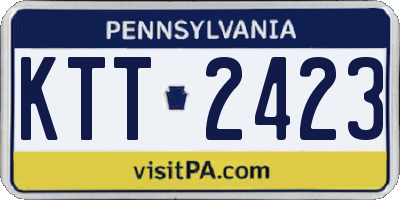 PA license plate KTT2423