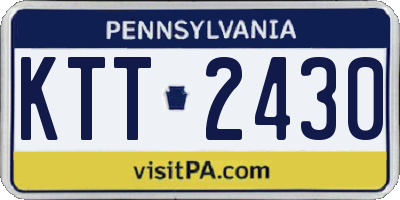 PA license plate KTT2430