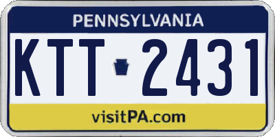 PA license plate KTT2431