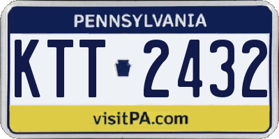 PA license plate KTT2432