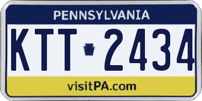 PA license plate KTT2434