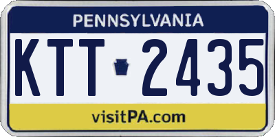 PA license plate KTT2435