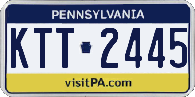 PA license plate KTT2445
