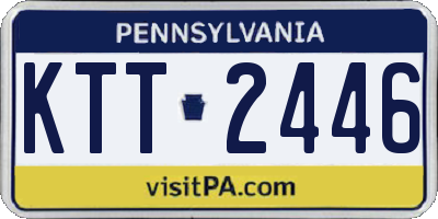 PA license plate KTT2446