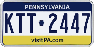PA license plate KTT2447