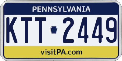 PA license plate KTT2449