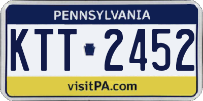 PA license plate KTT2452