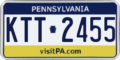 PA license plate KTT2455