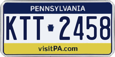 PA license plate KTT2458