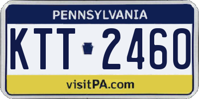 PA license plate KTT2460