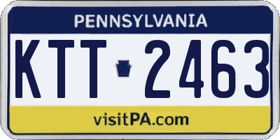 PA license plate KTT2463