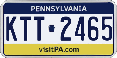 PA license plate KTT2465