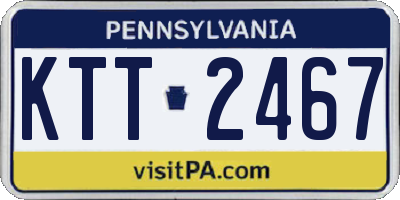 PA license plate KTT2467