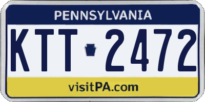 PA license plate KTT2472