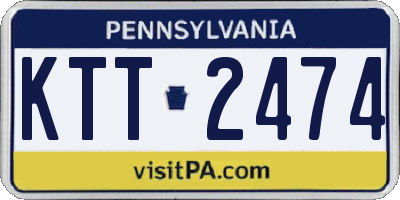 PA license plate KTT2474