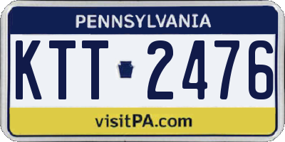 PA license plate KTT2476