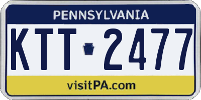 PA license plate KTT2477