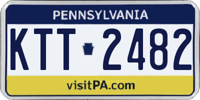 PA license plate KTT2482