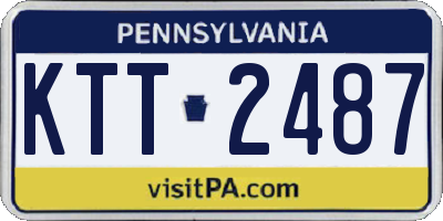 PA license plate KTT2487