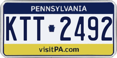 PA license plate KTT2492
