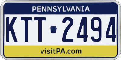 PA license plate KTT2494